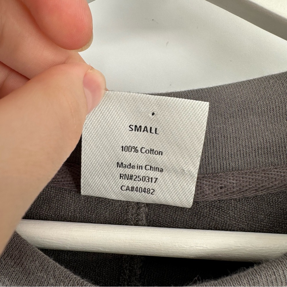 Varley Lyle Crewneck Top In Pavement Gray Small View 5